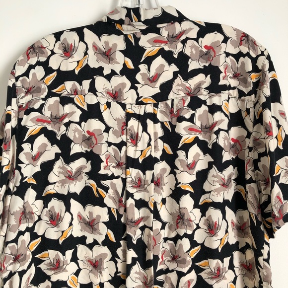 Vintage Jones New York Floral Short Sleeve Collared Blouse D17 - Picture 4 of 8